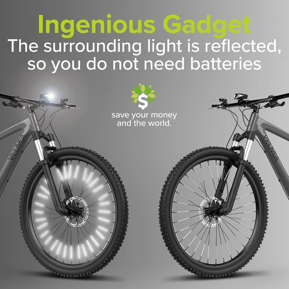 Spoke reflectors [36 Pieces] - 360° Visibility and Easy mounting - Bicycle Spoke - Picture 3 of 9